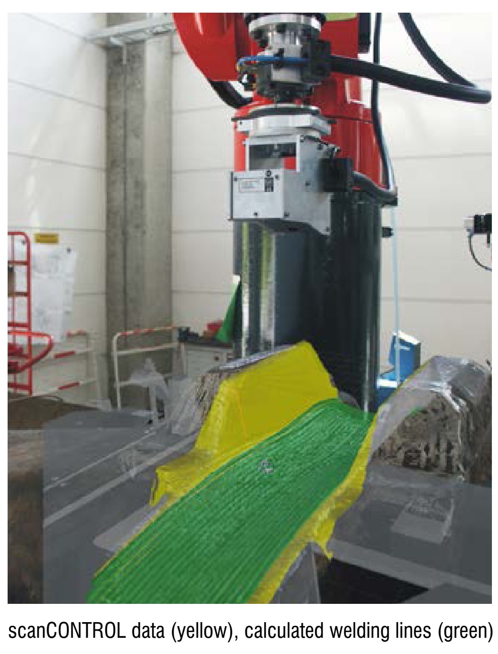 激光轮廓扫描用于大型机械部件焊接修补-2D/3D